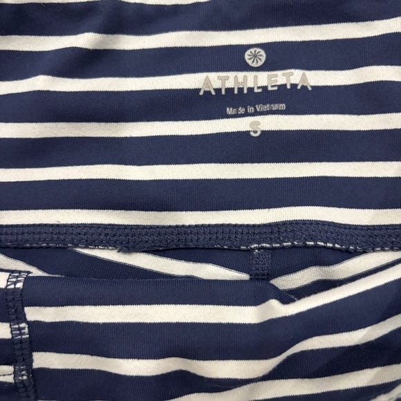 Athleta Navy and White Striped Leggings - Picture 3 of 4